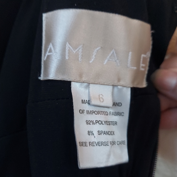 Amsale Black Sleeveless Faux Wrap Maxi Dress Size 6 - Picture 10 of 10